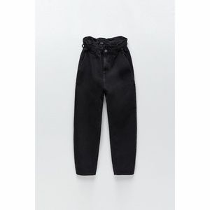 Zara Black Paperbag Jeans